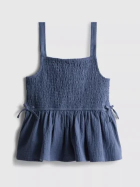 7-15 jaar | blouse met gerimpelde strik