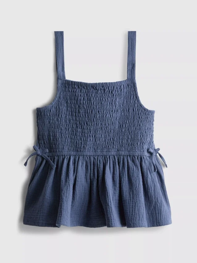 7-15 jaar | blouse met gerimpelde strik