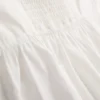 7-15 jaar | Blouse met gerimpelde vierkante hals