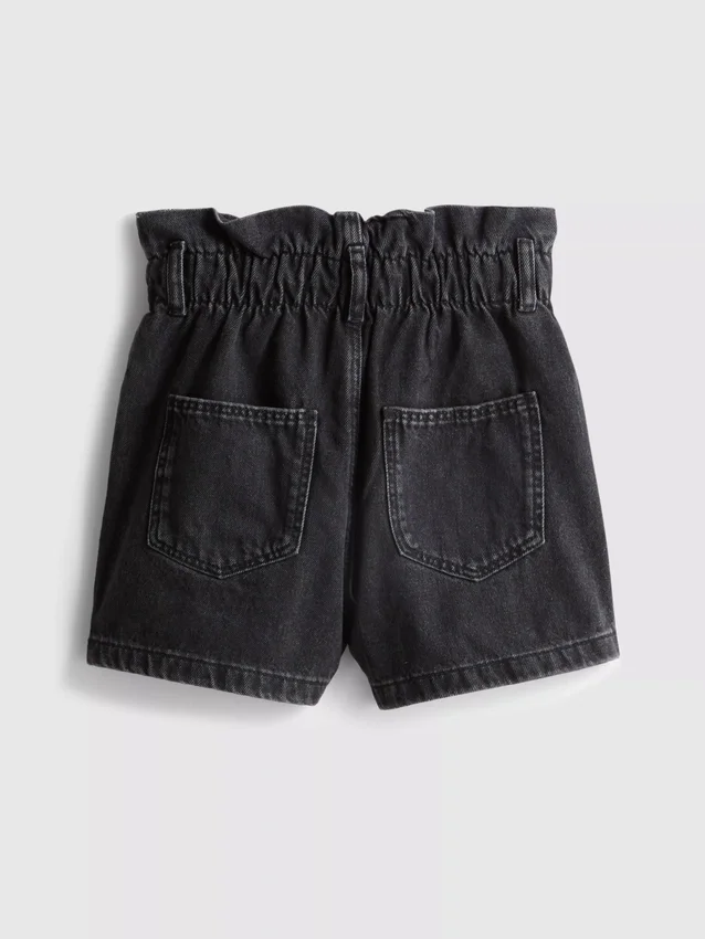 7-15 jaar | denimshort met paperbag-pasvorm