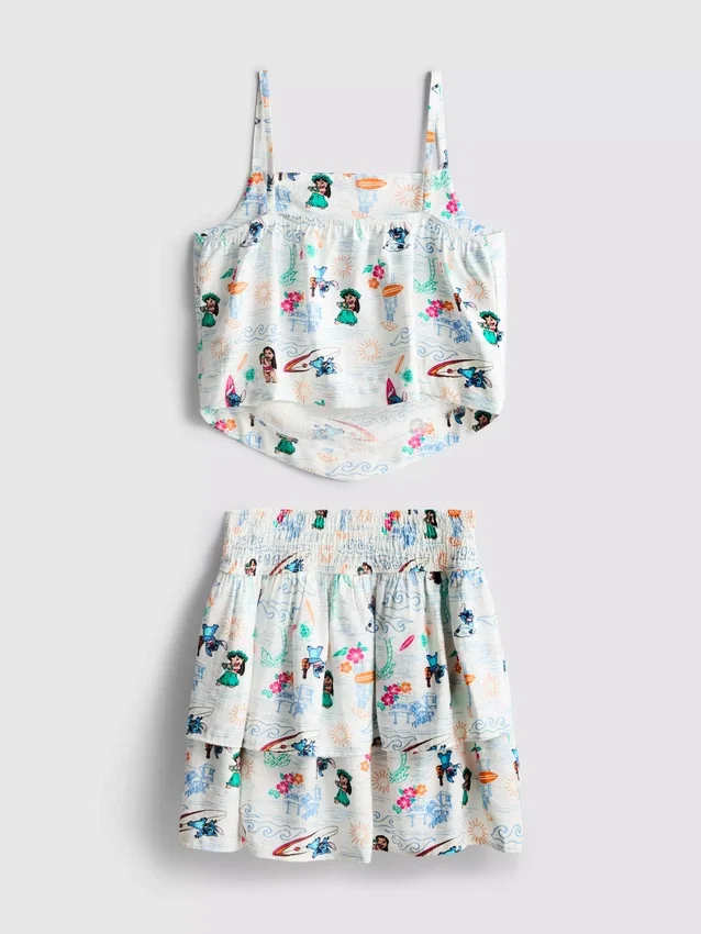 7-15 jaar | Disney's Stitch-top en Rara-rok set