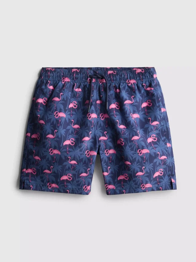 7-15 jaar | flamingo-print zwemshort
