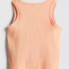 7-15 jaar | geborduurde geribde tanktop