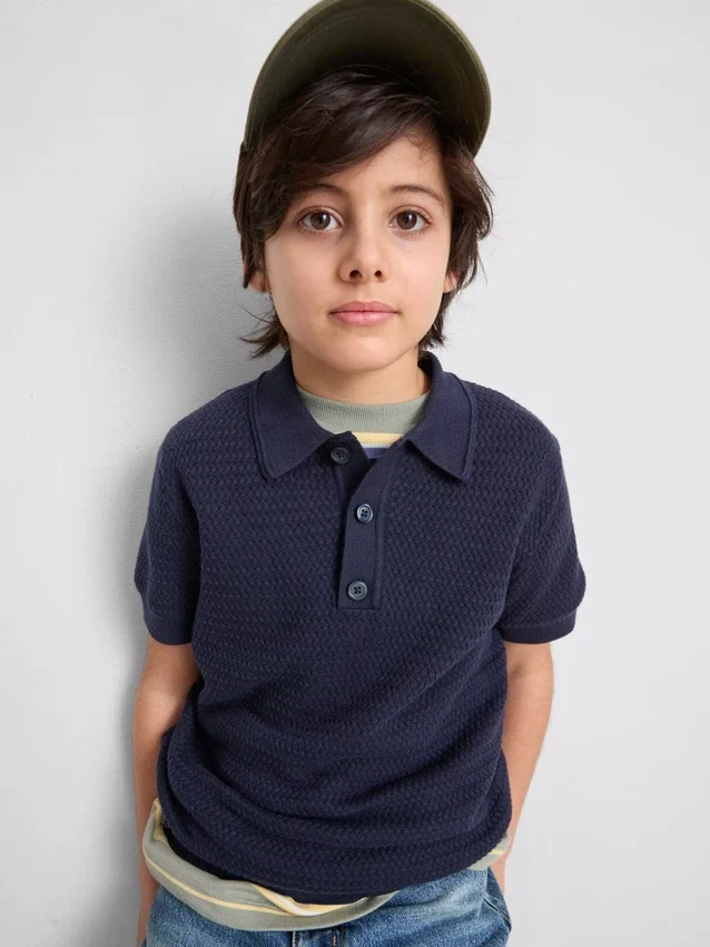 7-15 jaar | gebreid poloshirt