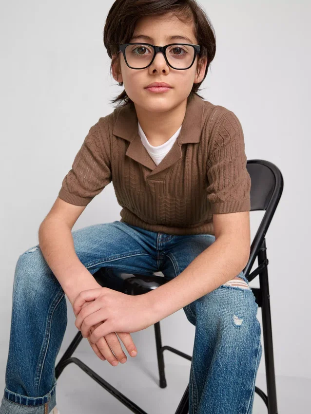 7-15 jaar | gebreid poloshirt
