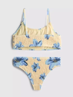 7-15 jaar | gerimpelde bikini met print