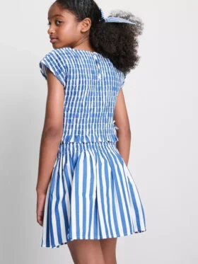 7-15 jaar | gestreepte blouse met plooien