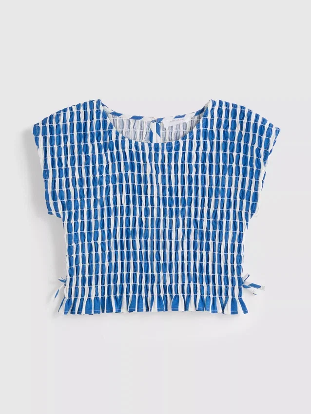 7-15 jaar | gestreepte blouse met plooien