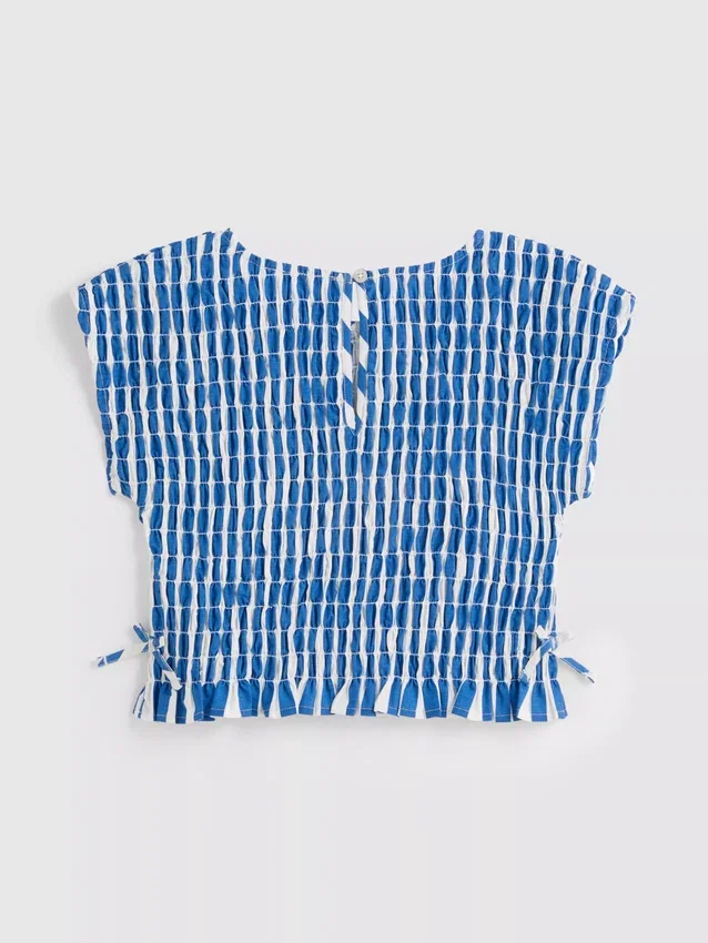 7-15 jaar | gestreepte blouse met plooien