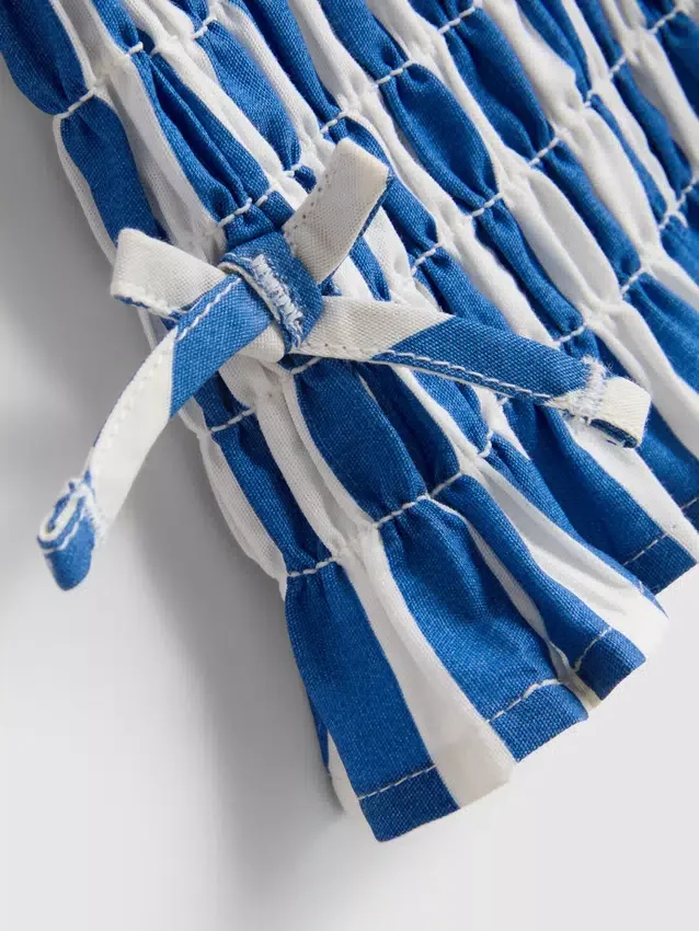 7-15 jaar | gestreepte blouse met plooien
