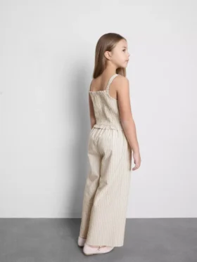 7-15 jaar | gestreepte jumpsuit met plooien