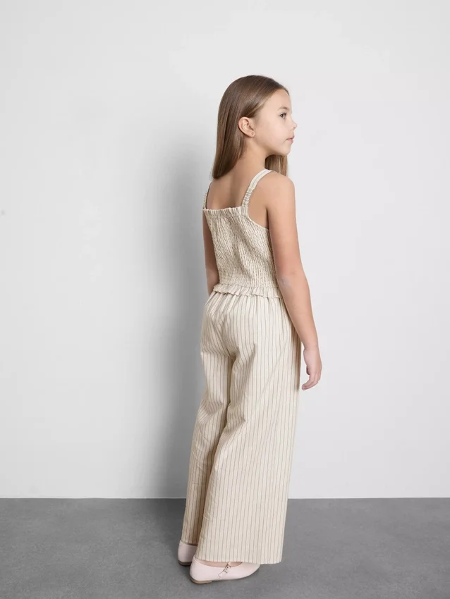 7-15 jaar | gestreepte jumpsuit met plooien