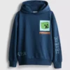 7-15 jaar | hoodie met Minecraft-print, rijk aan katoen