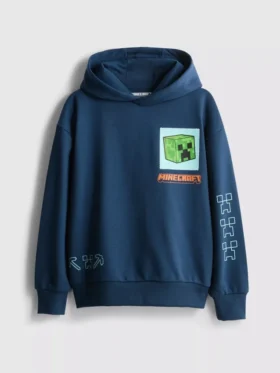 7-15 jaar | hoodie met Minecraft-print, rijk aan katoen