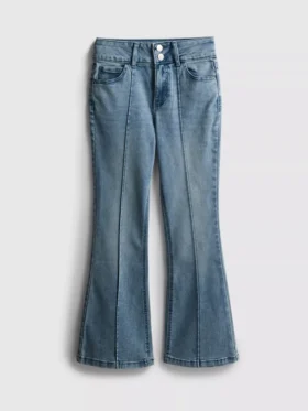 7-15 jaar | Jeans met plooien en uitlopende pijpen