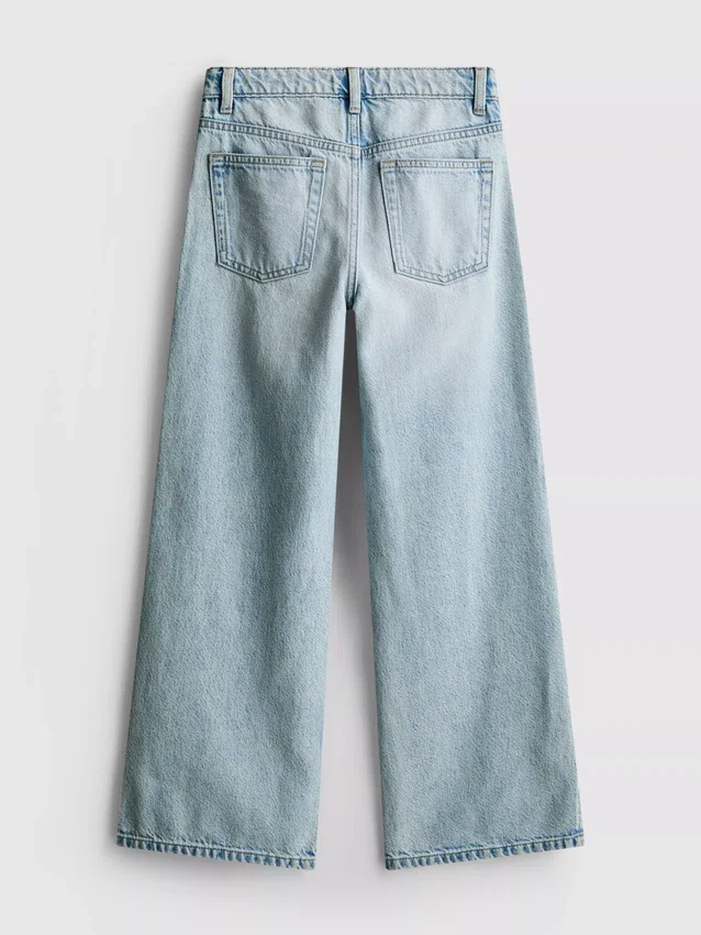 7-15 jaar | Jeans met split aan de zoom en wijde pijpen