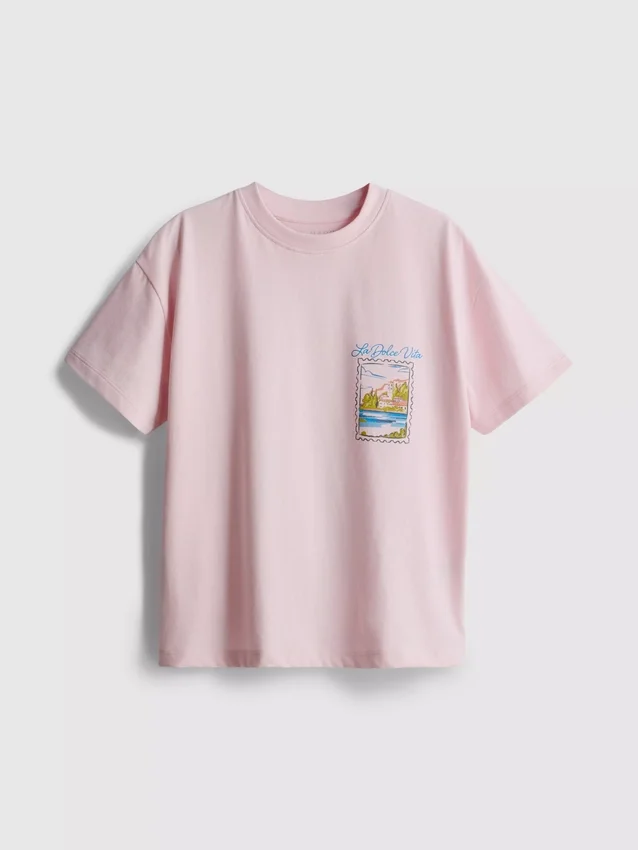 7-15 jaar | oversized T-shirt met print