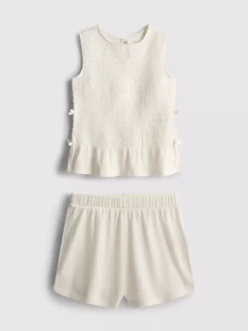 7-15 jaar | Set met gerimpeld mouwloos topje en Shorts