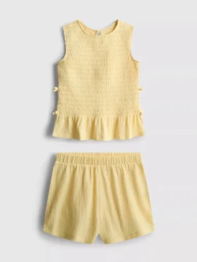 7-15 jaar | Set met gerimpeld mouwloos topje en Shorts