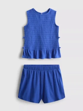7-15 jaar | Set met gerimpeld mouwloos topje en Shorts