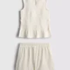 7-15 jaar | Set met gerimpeld mouwloos topje en Shorts