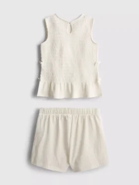 7-15 jaar | Set met gerimpeld mouwloos topje en Shorts