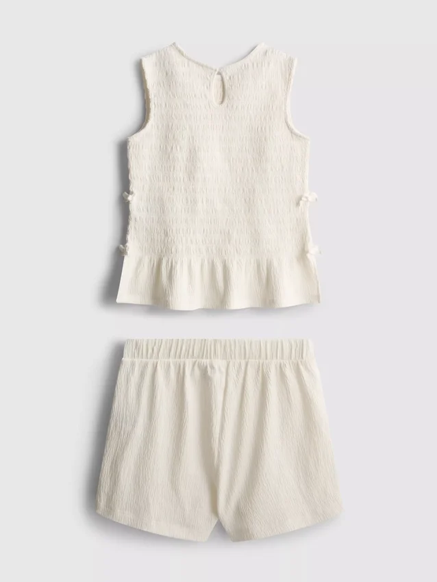 7-15 jaar | Set met gerimpeld mouwloos topje en Shorts