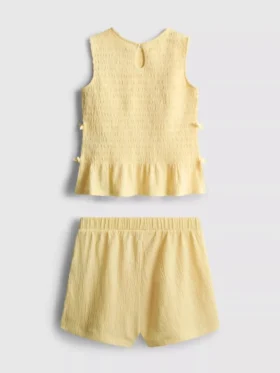 7-15 jaar | Set met gerimpeld mouwloos topje en Shorts