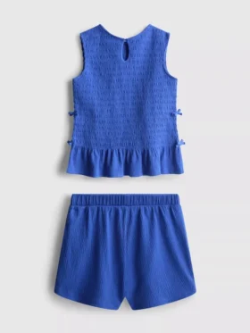 7-15 jaar | Set met gerimpeld mouwloos topje en Shorts