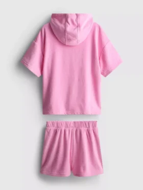 7-15 jaar | Set met hoodie van badstof en Shorts