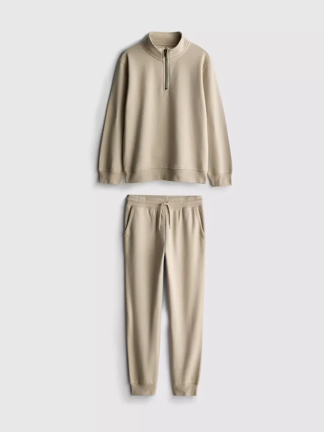 7-15 jaar | Set met sweatshirt met trechterhals en joggingbroek