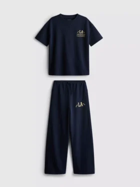 7-15 jaar | Set van T-shirt en joggingbroek met wijde pijpen