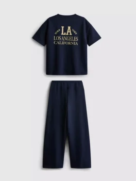 7-15 jaar | Set van T-shirt en joggingbroek met wijde pijpen
