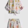 7-15 jaar | setje met overhemd met strikdetail en shorts