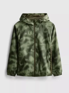 7-15 jaar | sportjasje met ritssluiting en camouflageprint