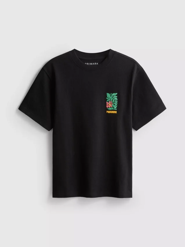 7-15 jaar | T-shirt met bloemenprint in reliëf