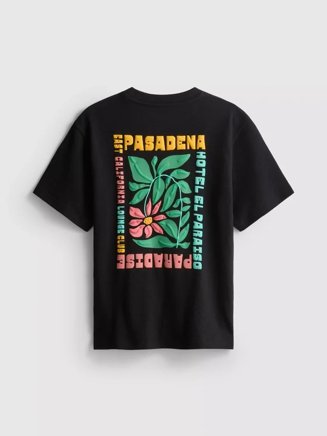 7-15 jaar | T-shirt met bloemenprint in reliëf