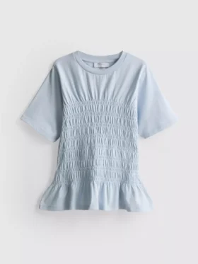 7-15 jaar | T-shirt met gerimpelde peplum