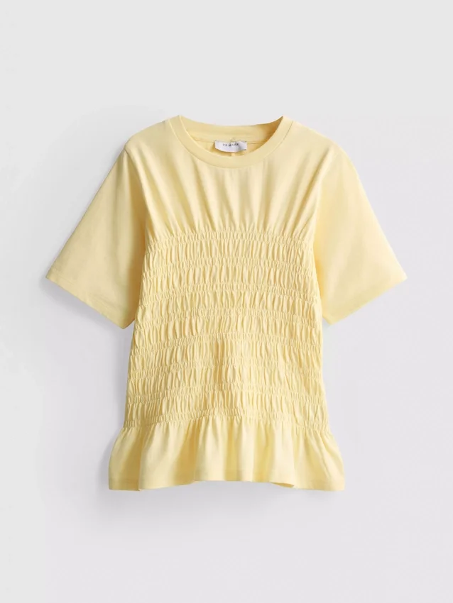 7-15 jaar | T-shirt met gerimpelde peplum