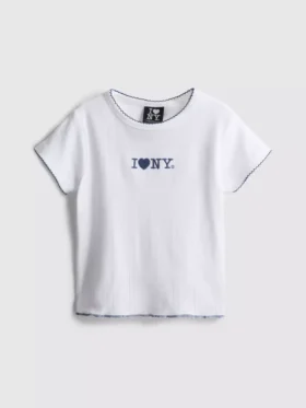 7-15 jaar | T-shirt met ‘I Love New York’-borduursel