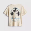 7-15 jaar | T-shirt met palmboomprint en structuur