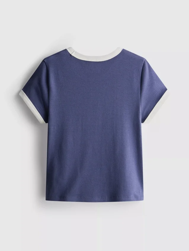 7-15 jaar | T-shirt met ringer-boord