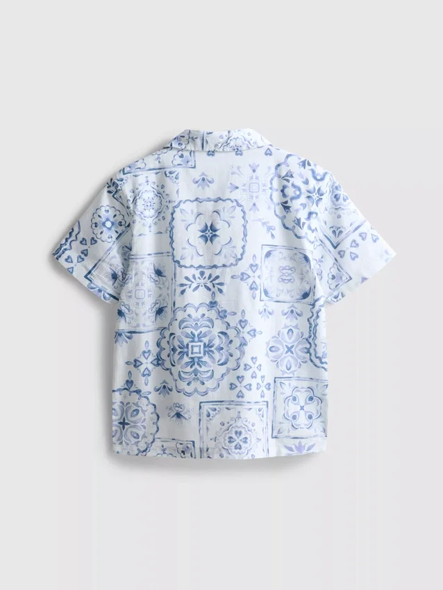 7-15 jaar | T-shirt met tegelprint