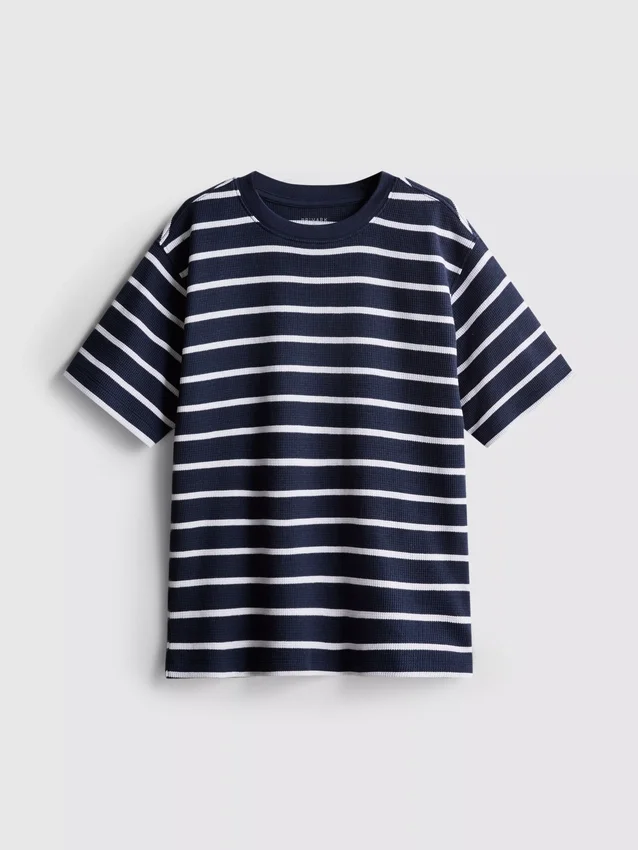 7-15 jaar | T-shirt met wafelstructuur