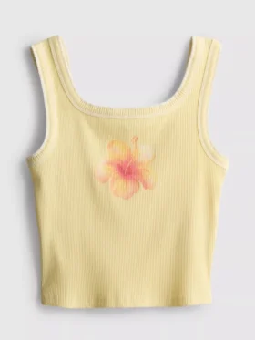 7-15 jaar | tanktop met contrasterende stiksels