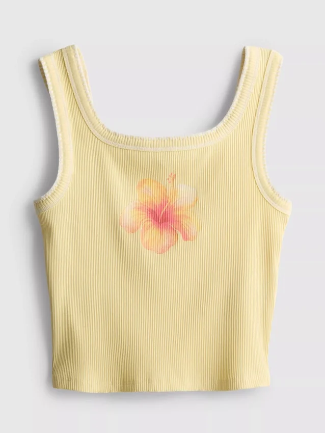 7-15 jaar | tanktop met contrasterende stiksels