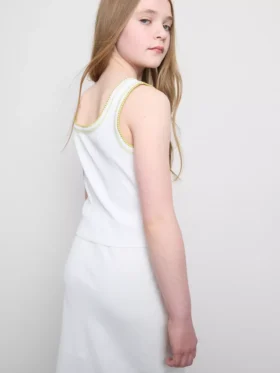 7-15 jaar | tanktop met contrasterende stiksels
