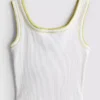 7-15 jaar | tanktop met contrasterende stiksels