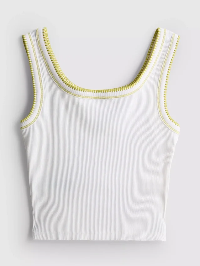 7-15 jaar | tanktop met contrasterende stiksels