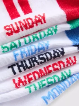 7-pack enkelsokken met dagen van de week